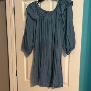 Blue Off-Shoulder Dress